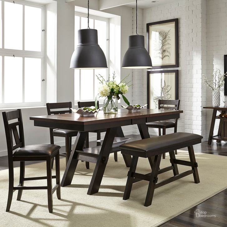 The appearance of Lawson Brown Dining Room Set 116-GT4078 designed by Liberty in the transitional interior design. This brown piece of furniture  was selected by 1StopBedrooms from Lawson Collection to add a touch of cosiness and style into your home. Sku: 116-GT4078T;116-GT4078B;116-B250124. Table Base Style: Trestle. Product Type: Dining Room Set. Table Top Shape: Rectangular. Material: Rubberwood. Image1