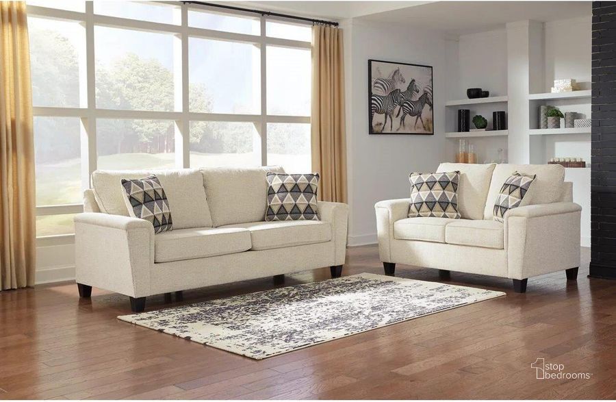 The appearance of Lawtonia Natural Living Room Set designed by Artisan Elegance in the transitional interior design. This natural piece of furniture  was selected by 1StopBedrooms from Lawtonia Collection to add a touch of cosiness and style into your home. Sku: 8390438;8390435. Material: Fabric. Product Type: Living Room Set. Image1