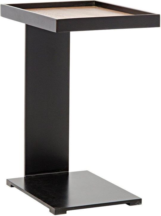 The appearance of Ledge Side Table With Black Steel designed by Noir in the transitional interior design. This black piece of furniture  was selected by 1StopBedrooms from Ledge Collection to add a touch of cosiness and style into your home. Sku: GTAB804MTB. Material: Steel. Product Type: Side Table. Image1