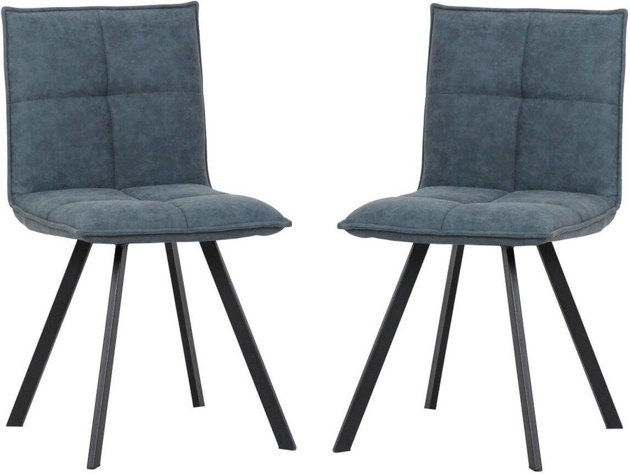 The appearance of Leisuremod Wesley Modern Leather Dining Chair With Metal Legs Set Of 2 WC18BU2 designed by LeisureMod in the modern / contemporary interior design. This peacock piece of furniture  was selected by 1StopBedrooms from Wesley Collection to add a touch of cosiness and style into your home. Sku: WC18BU2. Material: Metal. Product Type: Dining Chair. Image1