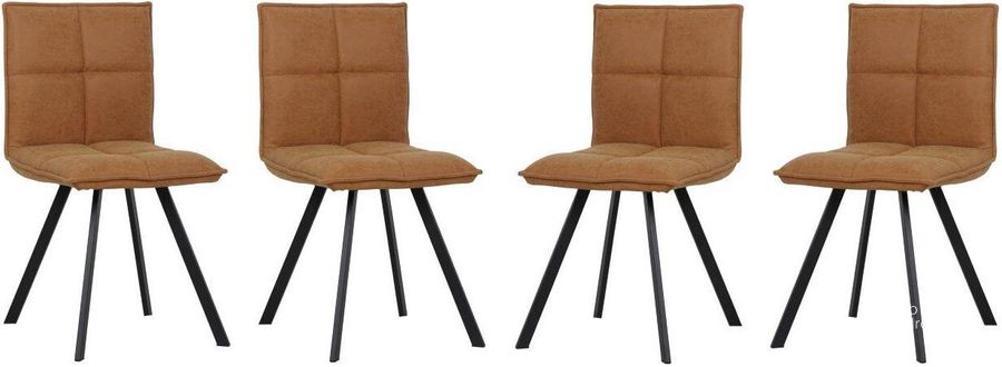 The appearance of Leisuremod Wesley Modern Leather Dining Chair With Metal Legs Set Of 4 WC18BR4 designed by LeisureMod in the modern / contemporary interior design. This light brown piece of furniture  was selected by 1StopBedrooms from Wesley Collection to add a touch of cosiness and style into your home. Sku: WC18BR4. Material: Metal. Product Type: Dining Chair. Image1