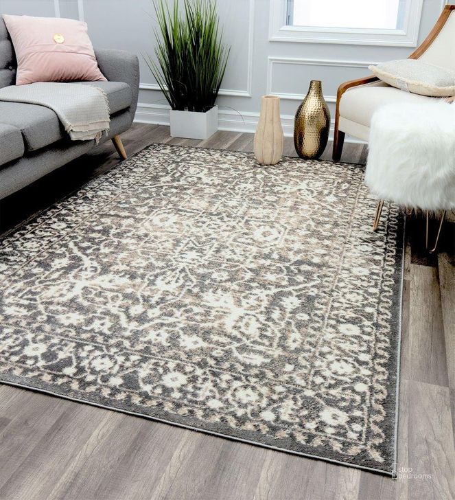 The appearance of Leopold L x 20B Stone Oriental Transitional Cream 9' x 12' Area Rug designed by Rugs America in the transitional interior design. This stone piece of furniture  was selected by 1StopBedrooms from Leopold Collection to add a touch of cosiness and style into your home. Sku: RA30539. Material: Polypropylene. Product Type: Area Rugs. Image1