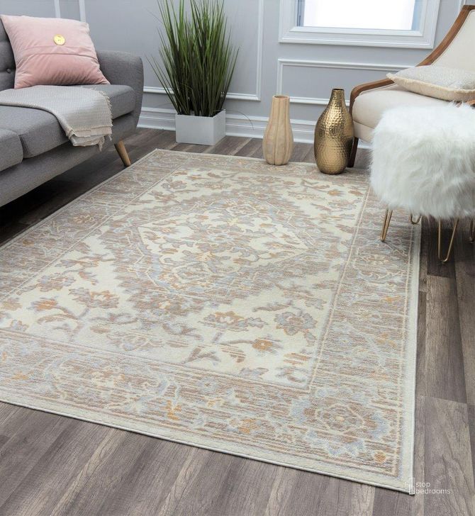 The appearance of Leopold L x 30A WhiteWash Oriental Transitional Cream 9' x 12' Area Rug designed by Rugs America in the transitional interior design. This cream piece of furniture  was selected by 1StopBedrooms from Leopold Collection to add a touch of cosiness and style into your home. Sku: RA30542. Material: Polypropylene. Product Type: Area Rugs. Image1