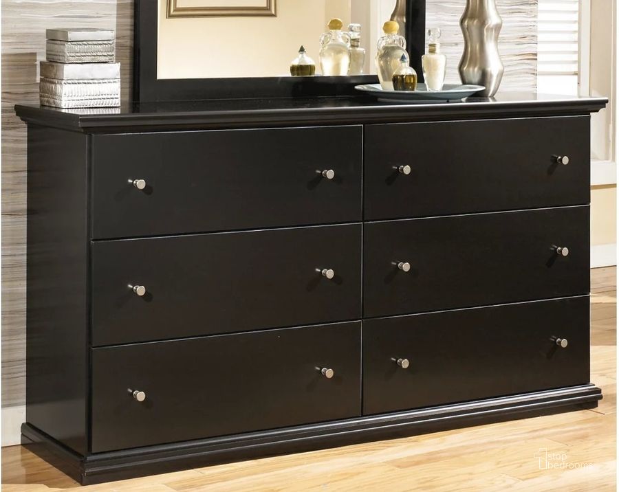 The appearance of Lesterdale Black Dresser designed by Polished Pine in the country / farmhouse interior design. This black piece of furniture  was selected by 1StopBedrooms from Lesterdale Collection to add a touch of cosiness and style into your home. Sku: B138-31. Material: Wood. Product Type: Dresser. Image1