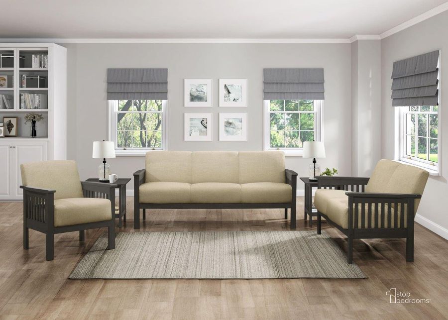 The appearance of Lewiston Light Brown Living Room Set designed by Homelegance in the transitional interior design. This brown piece of furniture  was selected by 1StopBedrooms from Lewiston Collection to add a touch of cosiness and style into your home. Sku: 1104BR-3;1104BR-2. Material: Wood. Product Type: Living Room Set. Image1