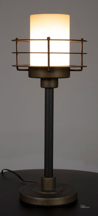 The appearance of Lighthouse Lamp In Matte Black with Antique Brass Accents designed by Noir in the traditional interior design. This matte black piece of furniture  was selected by 1StopBedrooms from Lighthouse Collection to add a touch of cosiness and style into your home. Sku: LAMP793. Material: Steel. Product Type: Table Lamp. Image1