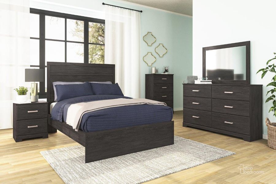 The appearance of Lloydminster Black Panel Bed Bedroom Set 0qd24303889 designed by Off 5th Home in the transitional interior design. This black piece of furniture  was selected by 1StopBedrooms from Lloydminster Collection to add a touch of cosiness and style into your home. Sku: B2589-55;B2589-86;B2589-92. Bed Type: Panel Bed. Material: Wood. Product Type: Panel Bed. Bed Size: Full. Image1