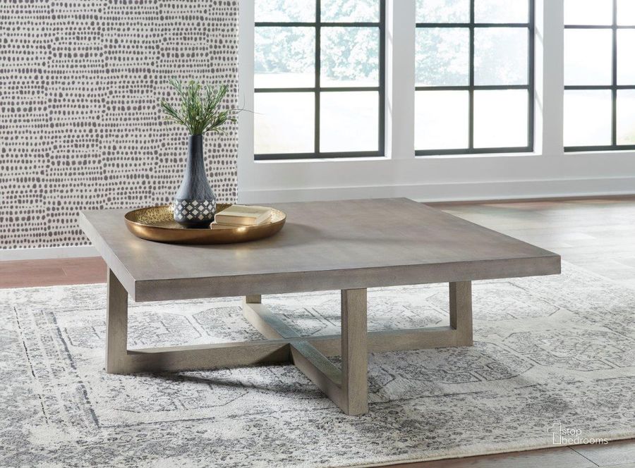 The appearance of Lockthorne Gray Square Occasional Table Set designed by Signature Design by Ashley in the modern / contemporary interior design. This gray piece of furniture  was selected by 1StopBedrooms from Lockthorne Collection to add a touch of cosiness and style into your home. Sku: T988-18;T988-2. Material: Marble. Product Type: Occasional Table Set. Image1
