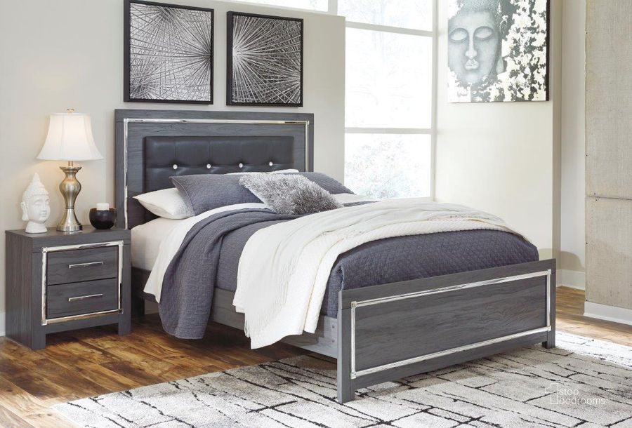 The appearance of Lodanna Gray Queen Panel Upholstered Bed designed by Signature Design by Ashley in the modern / contemporary interior design. This gray piece of furniture  was selected by 1StopBedrooms from Lodanna Collection to add a touch of cosiness and style into your home. Sku: B214-54;B214-57;B214-95;B100-13. Bed Type: Panel Bed. Material: Wood. Product Type: Panel Bed. Bed Size: Queen. Image1