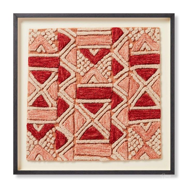 The appearance of Loloi Bokila Pink and Red 2'-4" x 2'-4" Wall Art designed by Loloi Rugs in the traditional interior design. This red piece of furniture  was selected by 1StopBedrooms from Bokila Collection to add a touch of cosiness and style into your home. Sku: AW0210BOKILAPIREA039. Material: Wool. Product Type: Wall Art. Image1