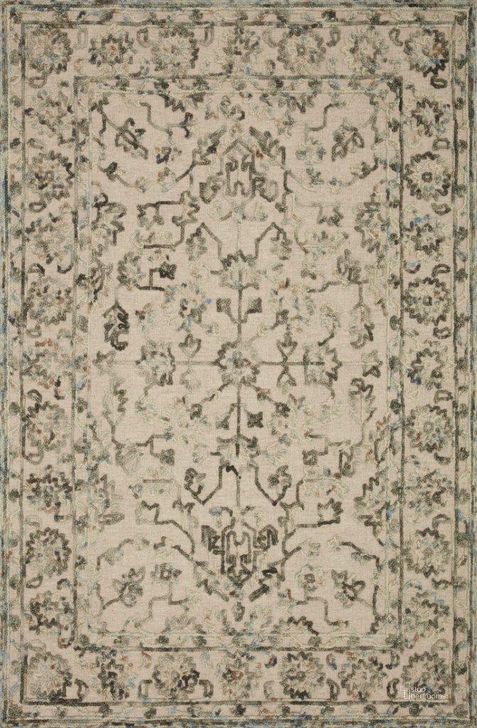 The appearance of Loloi II Halle Grey and Sky 3'-6" x 5'-6" Accent Rug designed by Loloi Rugs in the traditional interior design. This sky piece of furniture  was selected by 1StopBedrooms from Halle Collection to add a touch of cosiness and style into your home. Sku: HALEHAE-05GYSC3656. Material: Wool. Product Type: Area Rugs. Image1