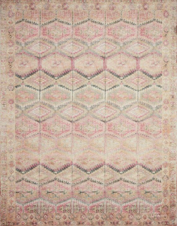 The appearance of Loloi II Layla Pink and Lagoon 2'-0" x 5'-0" Accent Rug designed by Loloi Rugs in the traditional interior design. This pink piece of furniture  was selected by 1StopBedrooms from Layla Collection to add a touch of cosiness and style into your home. Sku: LAYLLAY-17PILJ2050. Material: Polyester. Product Type: Area Rugs. Image1
