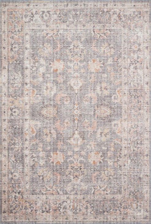 The appearance of Loloi II Skye Grey and Apricot 2'-0" x 5'-0" Accent Rug designed by Loloi Rugs in the traditional interior design. This grey piece of furniture  was selected by 1StopBedrooms from Skye Collection to add a touch of cosiness and style into your home. Sku: SKYESKY-01GYAP2050. Material: Polyester. Product Type: Area Rugs. Image1
