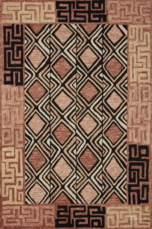 The appearance of Loloi Nala Rug In Rose And Black NALANAL-06ROBL3656 designed by Loloi Rugs in the modern / contemporary interior design. This rose piece of furniture  was selected by 1StopBedrooms from Nala Collection to add a touch of cosiness and style into your home. Sku: NALANAL-06ROBL3656. Material: Wool. Product Type: Rug. Image1