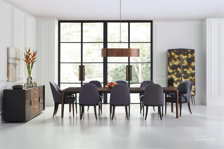 The appearance of Long Creek Brown Dining Set designed by Bennett Interiors in the transitional interior design. This brown piece of furniture  was selected by 1StopBedrooms from Long Creek Collection to add a touch of cosiness and style into your home. Sku: CLA-020-209;CLA-020-285. Table Base Style: Legs. Material: Wood. Product Type: Dining Room Set. Table Top Shape: Rectangular. Size: 44". Image1