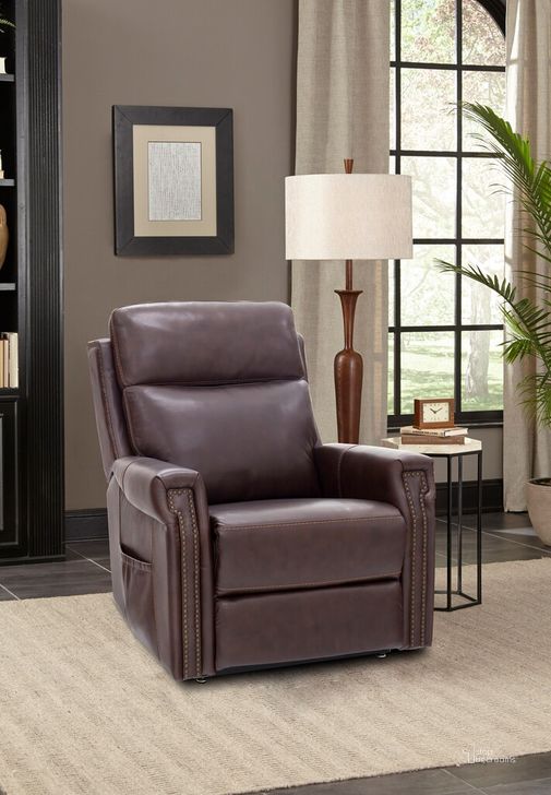 The appearance of Louisville Rainer Chocolate Power Lift Recliner With Power Head Rest Power Lumbar And Heat designed by BarcaLounger in the modern / contemporary interior design. This chocolate piece of furniture  was selected by 1StopBedrooms from Louisville Collection to add a touch of cosiness and style into your home. Sku: 23PHLH1208375088. Material: Leather. Product Type: Recliner. Image1