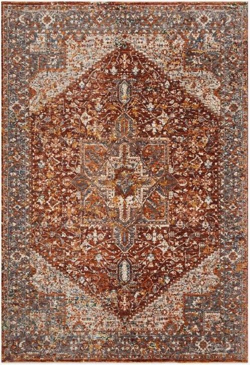 The appearance of Lourdes Rust/Multi Rug LOURLOU-02RUML233A designed by Loloi Rugs in the traditional interior design. This rust and multi piece of furniture  was selected by 1StopBedrooms from Lourdes Collection to add a touch of cosiness and style into your home. Sku: LOURLOU-02RUML233A. Material: Polyester. Product Type: Rug. Image1
