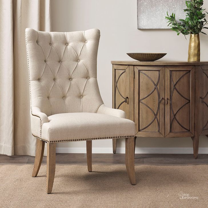 The appearance of Lucas Accent Chair In Cream designed by Olliix in the country / farmhouse interior design. This cream piece of furniture  was selected by 1StopBedrooms from Lucas Collection to add a touch of cosiness and style into your home. Sku: MP100-0955. Material: Wood. Product Type: Accent Chair. Image1