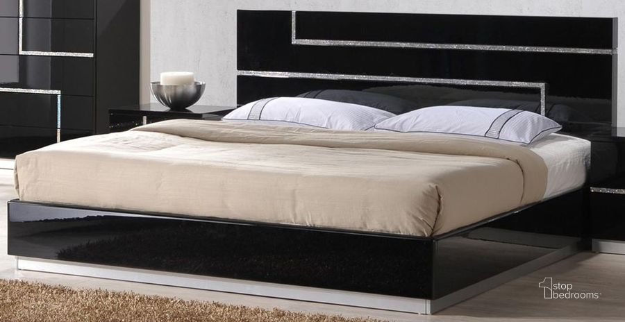 The appearance of Lucca Black Lacquer Full Platform Bed designed by J&M in the modern / contemporary interior design. This black piece of furniture  was selected by 1StopBedrooms from Lucca Collection to add a touch of cosiness and style into your home. Sku: 17685-F. Bed Type: Platform Bed. Material: Wood. Product Type: Platform Bed. Bed Size: Full.