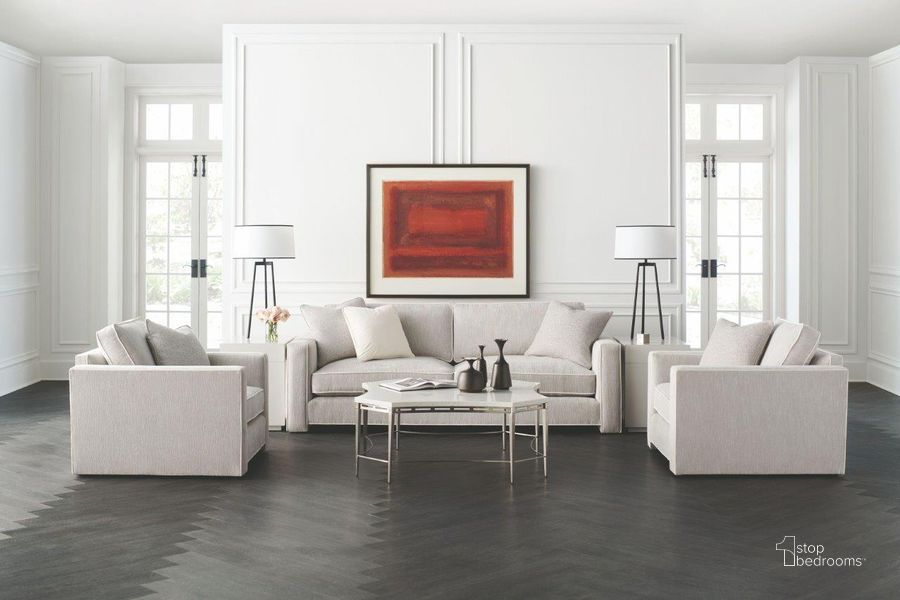 The appearance of Ludovico Gray Living Room Set 0qd24520139 designed by Isaac Tahari in the transitional interior design. This gray piece of furniture  was selected by 1StopBedrooms from Ludovico Collection to add a touch of cosiness and style into your home. Sku: UPH-019-016-B;UPH-019-0310-B. Material: Wood. Product Type: Living Room Set. Image1