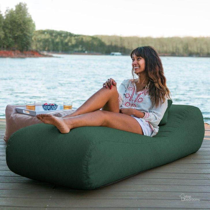 The appearance of Lunsford Outdoor Bean Bag Sun Lounger With Sunbrella Cover In Breeze designed by Jaxx Bean Bags in the modern / contemporary interior design. This breeze piece of furniture  was selected by 1StopBedrooms from  to add a touch of cosiness and style into your home. Sku: 17805855. Material: Fabric. Product Type: Accent Chair. Image1