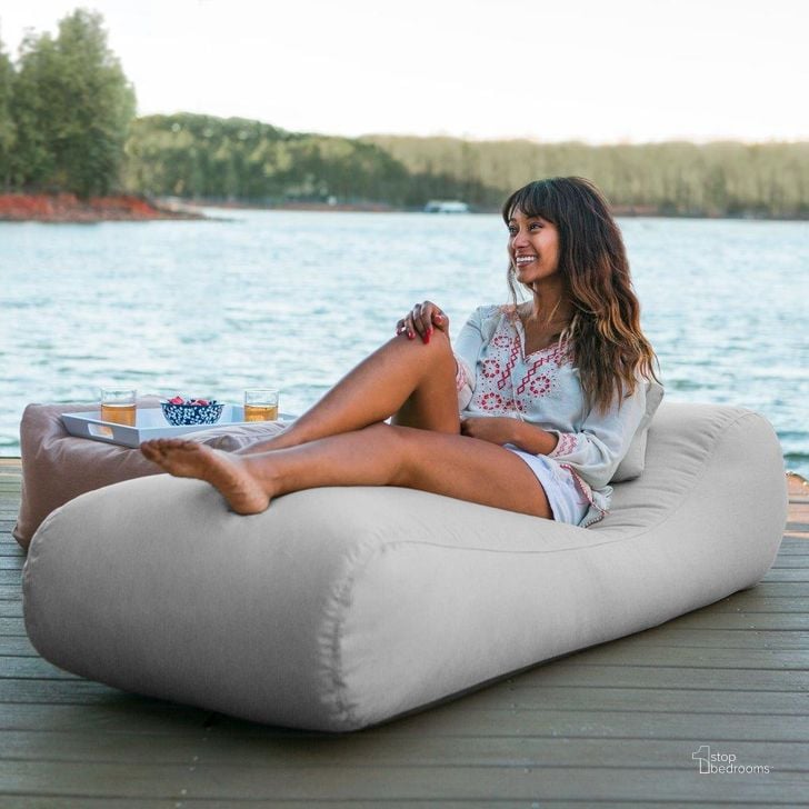 The appearance of Lunsford Outdoor Bean Bag Sun Lounger With Sunbrella Cover In Granite designed by Jaxx Bean Bags in the modern / contemporary interior design. This granite piece of furniture  was selected by 1StopBedrooms from  to add a touch of cosiness and style into your home. Sku: 17805737. Material: Fabric. Product Type: Accent Chair. Image1