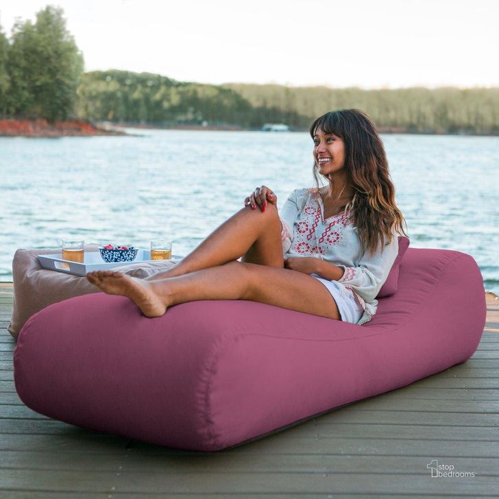 The appearance of Lunsford Outdoor Bean Bag Sun Lounger With Sunbrella Cover In Iris designed by Jaxx Bean Bags in the modern / contemporary interior design. This violet piece of furniture  was selected by 1StopBedrooms from  to add a touch of cosiness and style into your home. Sku: 17805408. Material: Fabric. Product Type: Accent Chair. Image1