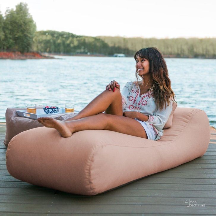 The appearance of Lunsford Outdoor Bean Bag Sun Lounger With Sunbrella Cover In Petal designed by Jaxx Bean Bags in the modern / contemporary interior design. This petal piece of furniture  was selected by 1StopBedrooms from  to add a touch of cosiness and style into your home. Sku: 17805182. Material: Fabric. Product Type: Accent Chair. Image1