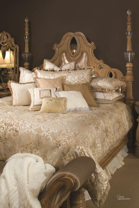 The appearance of Luxembourg 13 Piece King Comforter Set In Creme designed by AICO in the traditional interior design. This white piece of furniture  was selected by 1StopBedrooms from Luxembourg Collection to add a touch of cosiness and style into your home. Sku: BCS-KS13-LUXEMB-CRM. Material: Polyester. Bed Size: King. Product Type: Bedding Set. Image1