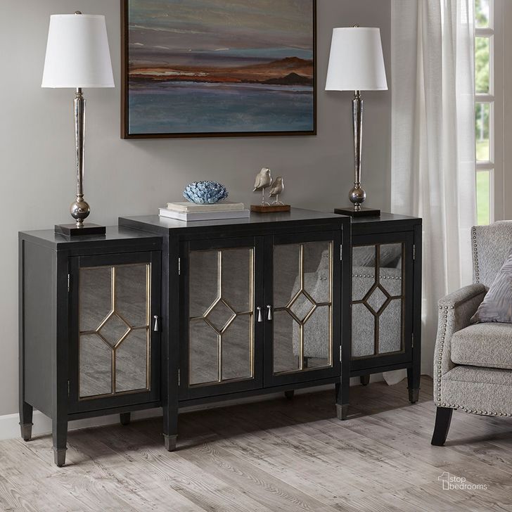 The appearance of Lyle Buffet In Black designed by Olliix in the transitional interior design. This black piece of furniture  was selected by 1StopBedrooms from Lyle Collection to add a touch of cosiness and style into your home. Sku: MP133-0533. Material: Wood. Product Type: Buffet. Image1