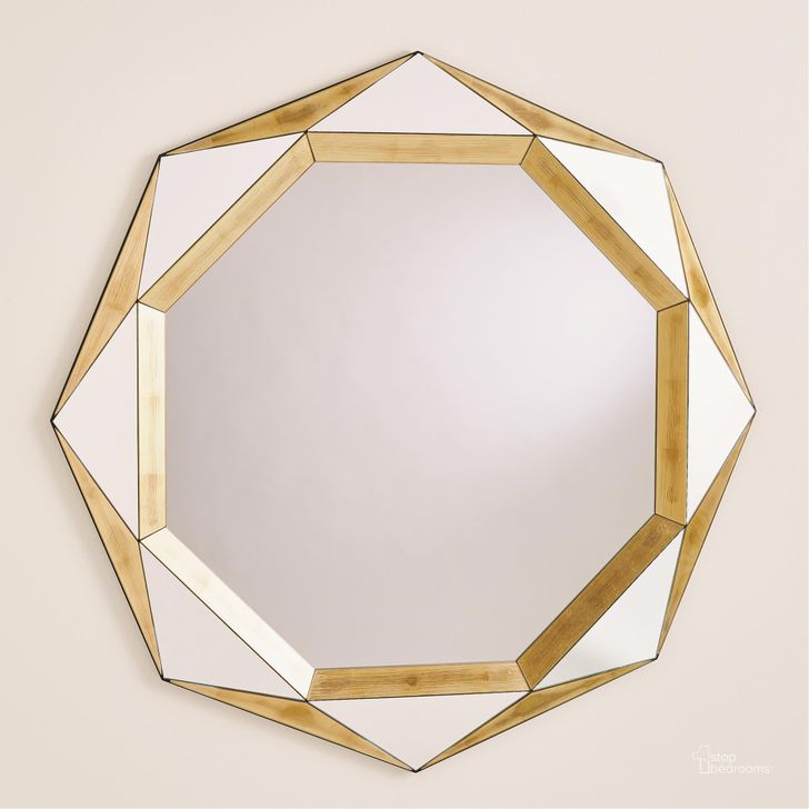 The appearance of Madeleine Mirror In Gold Leaf designed by Global Views in the modern / contemporary interior design. This gold piece of furniture  was selected by 1StopBedrooms from Madeleine Collection to add a touch of cosiness and style into your home. Sku: JB8.80066. Material: Metal. Product Type: Accent Mirror. Image1