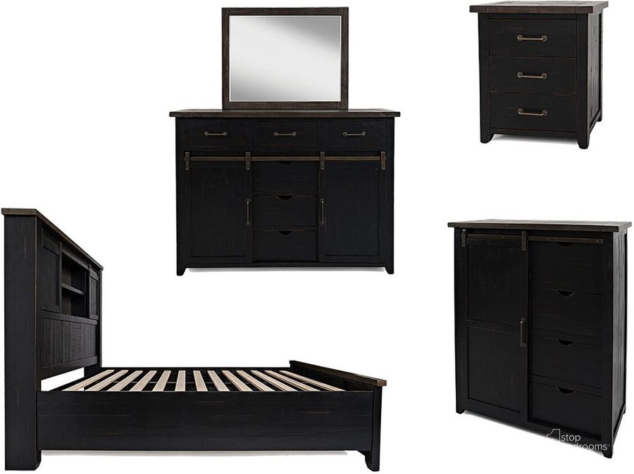 The appearance of Madison County Barn Door Bedroom Set (Vintage Black) designed by Jofran in the traditional interior design. This vintage black piece of furniture  was selected by 1StopBedrooms from Madison County Collection to add a touch of cosiness and style into your home. Sku: 1702B-QBDHB-QPFB-QRS;1702B-90. Bed Type: Panel Bed. Material: Wood. Product Type: Panel Bed. Bed Size: Queen. Image1