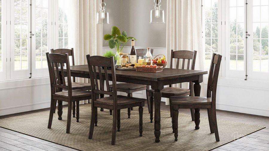 The appearance of Madison County Dining Room Set (Barnwood) designed by Jofran in the traditional interior design. This barnwood piece of furniture  was selected by 1StopBedrooms from Madison County Collection to add a touch of cosiness and style into your home. Sku: 1700-42;1700-420KD. Table Base Style: Legs. Product Type: Dining Room Set. Table Top Shape: Rectangular. Material: Pine. Image1