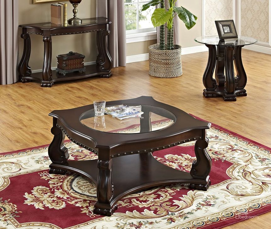 The appearance of Madison Occasional Table Set designed by Crown Mark in the traditional interior design. This dark brown piece of furniture  was selected by 1StopBedrooms from Madison Collection to add a touch of cosiness and style into your home. Sku: 4320-04;4320-02. Material: Wood. Product Type: Occasional Table Set. Image1