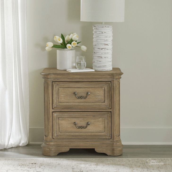 The appearance of Magnolia Manor 2 Drawer Nightstand In Weathered Bisque designed by Liberty in the traditional interior design. This bisque piece of furniture  was selected by 1StopBedrooms from Magnolia Manor Collection to add a touch of cosiness and style into your home. Sku: 244N-BR61. Product Type: Nightstand. Material: Poplar.