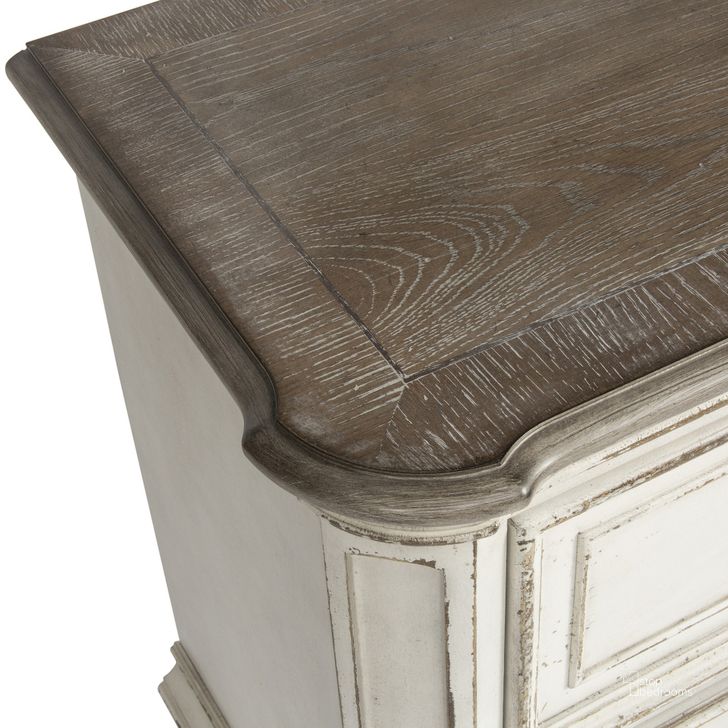 Magnolia Manor Antique White 2 Drawer Nightstand by Liberty 1StopBedrooms
