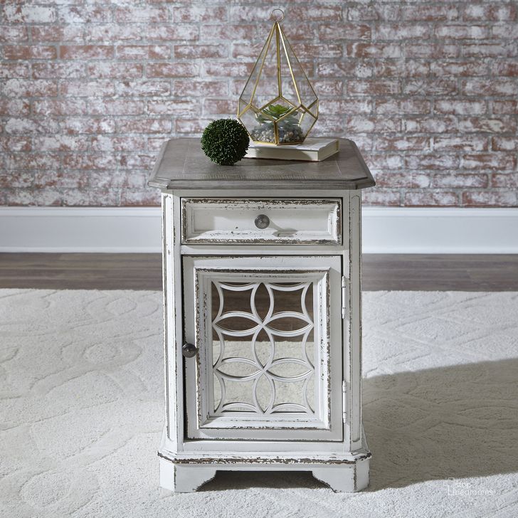 Magnolia Manor Antique White Chair Side Table by Liberty 1StopBedrooms
