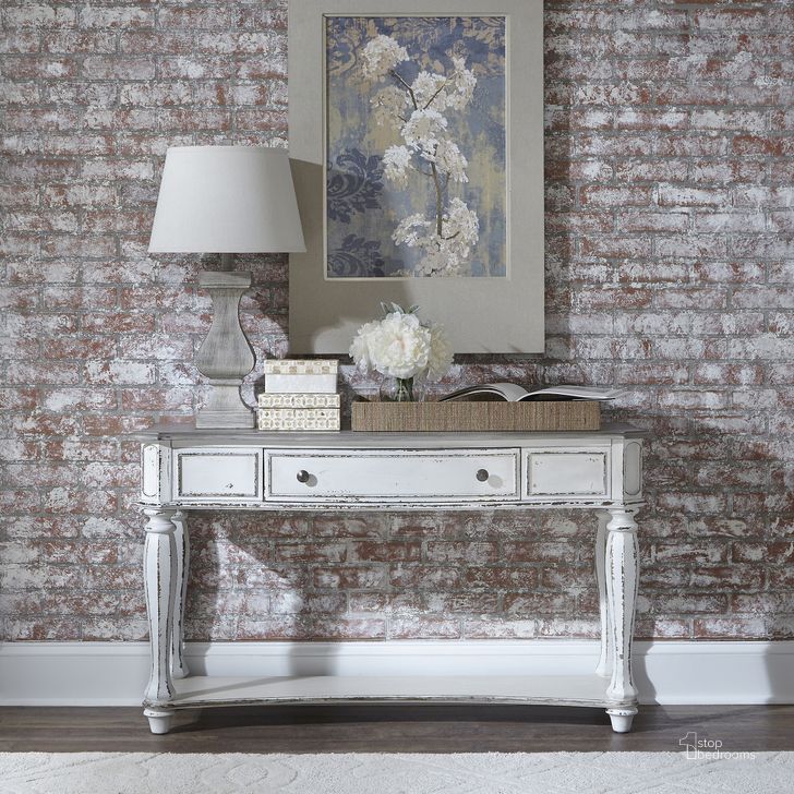 Magnolia Manor Antique White Sofa Table by Liberty | 1StopBedrooms