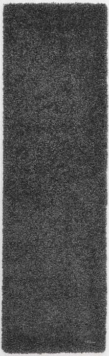 The appearance of Malibu Shag Dark Grey 8 Runner Area Rug designed by Nourison in the modern / contemporary interior design. This dark grey piece of furniture  was selected by 1StopBedrooms from Malibu Shag Collection to add a touch of cosiness and style into your home. Sku: 99446397607. Material: Polypropylene. Product Type: Area Rugs. Image1