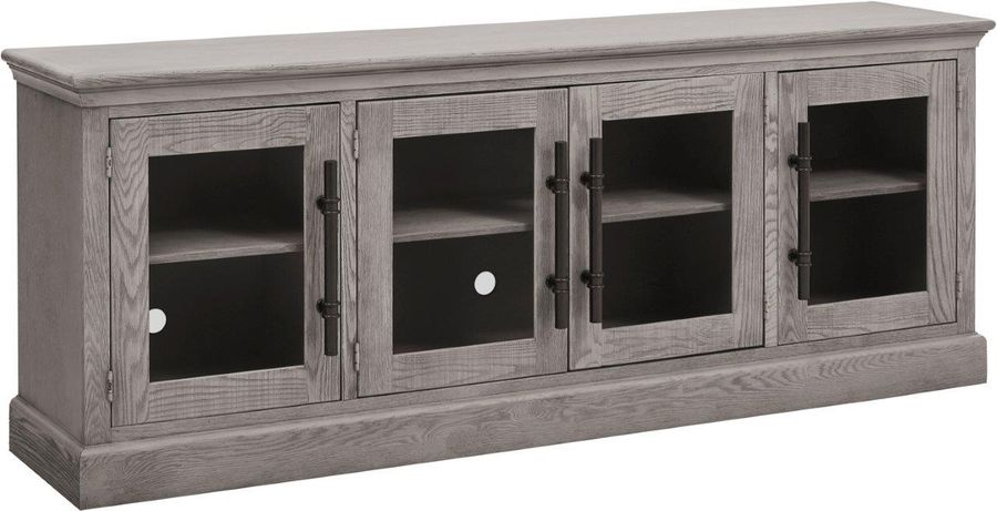 The appearance of Manchester 85 Inch Console With 4 Doors In Grey designed by Aspenhome in the traditional interior design. This grey piece of furniture  was selected by 1StopBedrooms from Manchester Collection to add a touch of cosiness and style into your home. Sku: WKM1260-HGR. Material: Wood. Product Type: TV Console. Image1