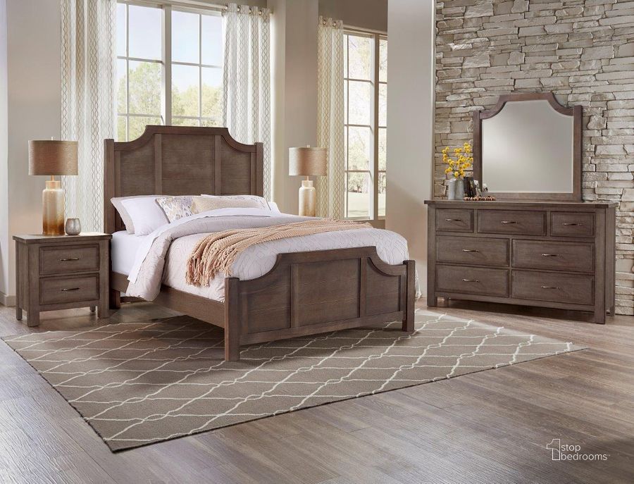 The appearance of Maple Road Scalloped Bedroom Set In Maple Syrup designed by Artisan & Post in the rustic / southwestern interior design. This maple syrup piece of furniture  was selected by 1StopBedrooms from Maple Road Collection to add a touch of cosiness and style into your home. Sku: 117-557;117-755;117-722;117-227. Bed Type: Panel Bed. Material: Wood. Product Type: Panel Bed. Bed Size: Queen. Image1