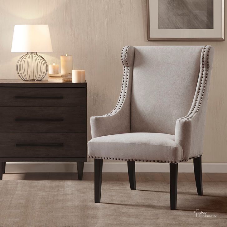 The appearance of Marcel Chair In Taupe designed by Olliix in the modern / contemporary interior design. This taupe piece of furniture  was selected by 1StopBedrooms from Marcel Collection to add a touch of cosiness and style into your home. Sku: FPF18-0247. Material: Wood. Product Type: Accent Chair. Image1