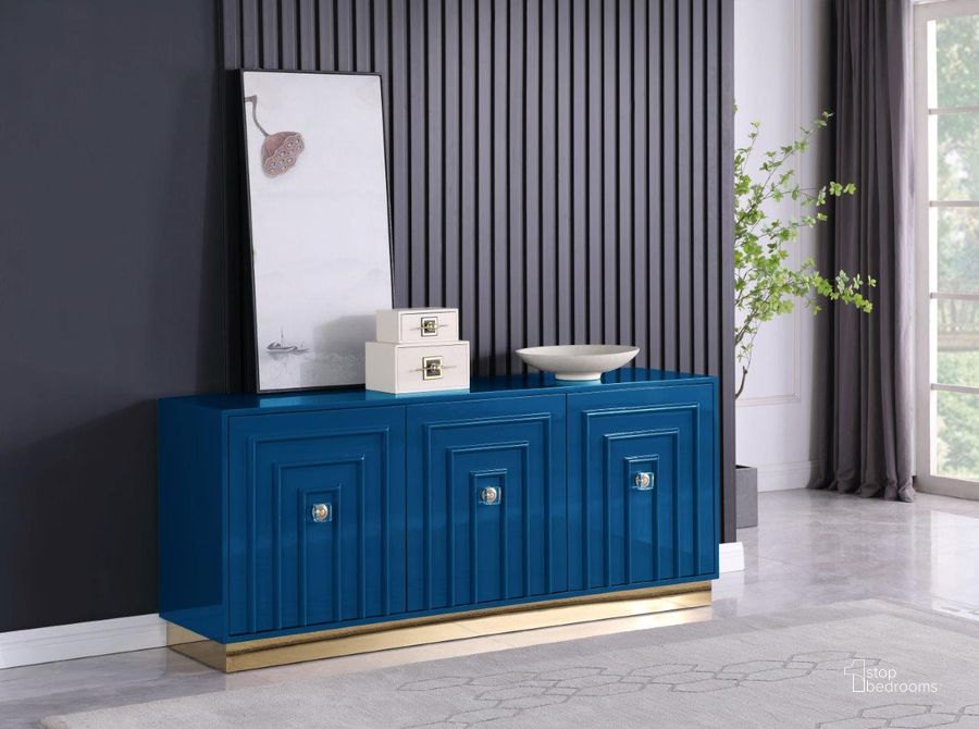 The appearance of Maria Modern High Gloss Lacquer Wood Sideboard In Blue designed by Best Master Furniture in the modern / contemporary interior design. This blue piece of furniture  was selected by 1StopBedrooms from Maria Collection to add a touch of cosiness and style into your home. Sku: T2022BL. Material: Wood. Product Type: Sideboard. Image1