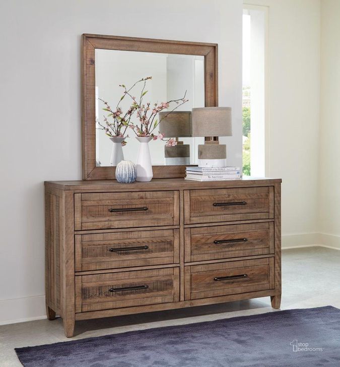 The appearance of Martin Svensson Home Napa Dresser Mirror designed by Martin Svensson Home in the rustic / southwestern interior design. This brown piece of furniture  was selected by 1StopBedrooms from Napa Collection to add a touch of cosiness and style into your home. Sku: 6301410. Material: Wood. Product Type: Dresser Mirror. Image1