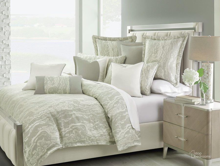 The appearance of Marvel 9 Piece Queen Duvet Set In Mist designed by AICO in the modern / contemporary interior design. This mist piece of furniture  was selected by 1StopBedrooms from Michael Amini Collection to add a touch of cosiness and style into your home. Sku: BCS-QD09-MARVEL-MST. Material: Polyester. Product Type: Duvet Set. Image1