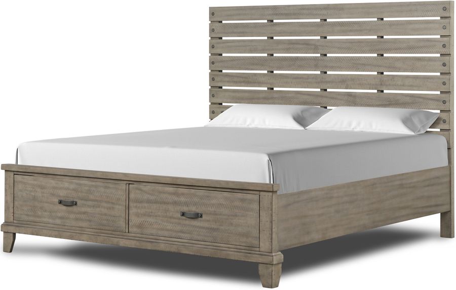 The appearance of Marwick Beige Queen Panel Bed designed by New Classic in the transitional interior design. This beige piece of furniture  was selected by 1StopBedrooms from Marwick Collection to add a touch of cosiness and style into your home. Sku: B65-310;B65-328;B65-330. Bed Type: Storage Bed. Product Type: Storage Bed. Bed Size: Queen. Image1