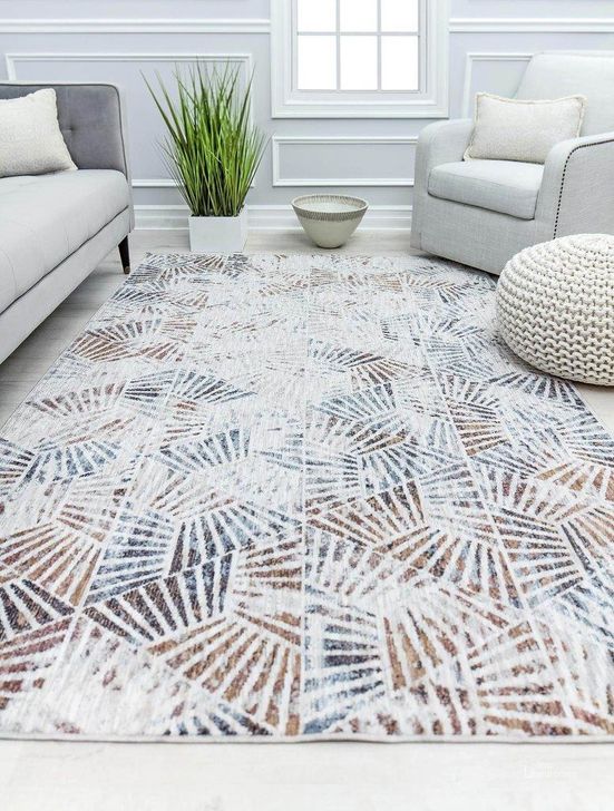 The appearance of Mason Brooks Cressida CA30A Stonington Gray Abstract Contemporary Gray 8' x 10' Area Rug designed by Rugs America in the modern / contemporary interior design. This gray piece of furniture  was selected by 1StopBedrooms from Cressida Collection to add a touch of cosiness and style into your home. Sku: RA31564. Material: Polyester. Product Type: Area Rugs. Image1