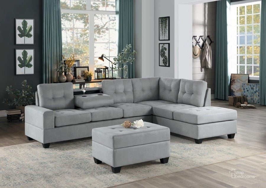 The appearance of Maston Gray 2 Piece RAF Sectional designed by Homelegance in the transitional interior design. This light gray piece of furniture  was selected by 1StopBedrooms from Maston Collection to add a touch of cosiness and style into your home. Sku: 9507GRY-3;9507GRY-5. Product Type: Sectional. Layout: L-Shape. Orientation: RAF.
