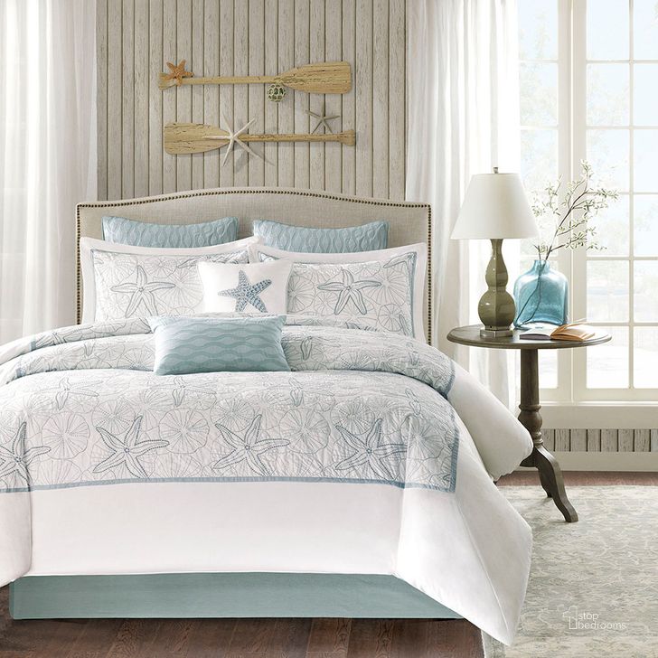 The appearance of Maya Bay Cotton Printed Full Comforter Bedding Set With Embroidery In White designed by Olliix in the coastal interior design. This white piece of furniture  was selected by 1StopBedrooms from Maya Bay Collection to add a touch of cosiness and style into your home. Sku: HH10-1222. Bed Size: Full. Material: Cotton. Product Type: Bedding Set. Image1