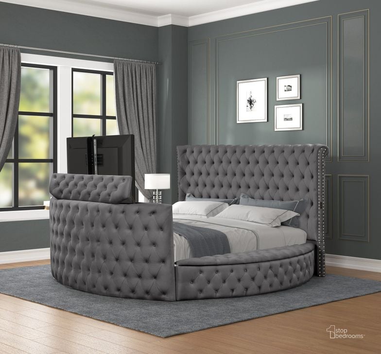 The appearance of Maya Queen Bed Made with Wood In Gray designed by Galaxy Home Furnishings in the modern / contemporary interior design. This gray piece of furniture  was selected by 1StopBedrooms from Maya Collection to add a touch of cosiness and style into your home. Sku: 601955551700. Material: Wood. Product Type: Bed. Bed Size: Queen. Image1